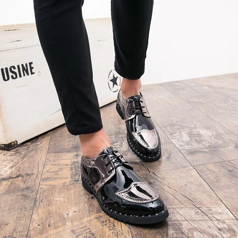 Loafers Shoes Lace Up Low Heel Platform Shoes Men Dresses Shoes - Tophatter Daily Deals