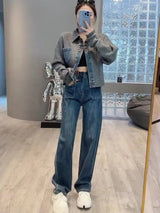 Retro Denim knitted Women Jacket Top Coats & Jackets - Tophatter Daily Deals