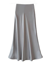 Smooth and silky Hip Wrap Zipper Skirt For Office Lady Gray Midi Dresses - Tophatter Daily Deals