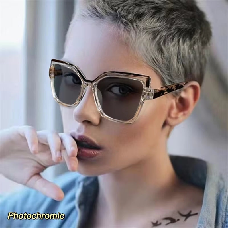 Anti-blue Light Computer Reading Glasses For Hyperopia Leopard Photochromic Sunglasses - Tophatter Daily Deals