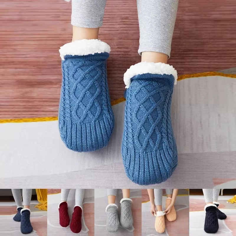 Unisex Slipper Socks Winter Warm Short Cotton Socks - Tophatter Daily Deals