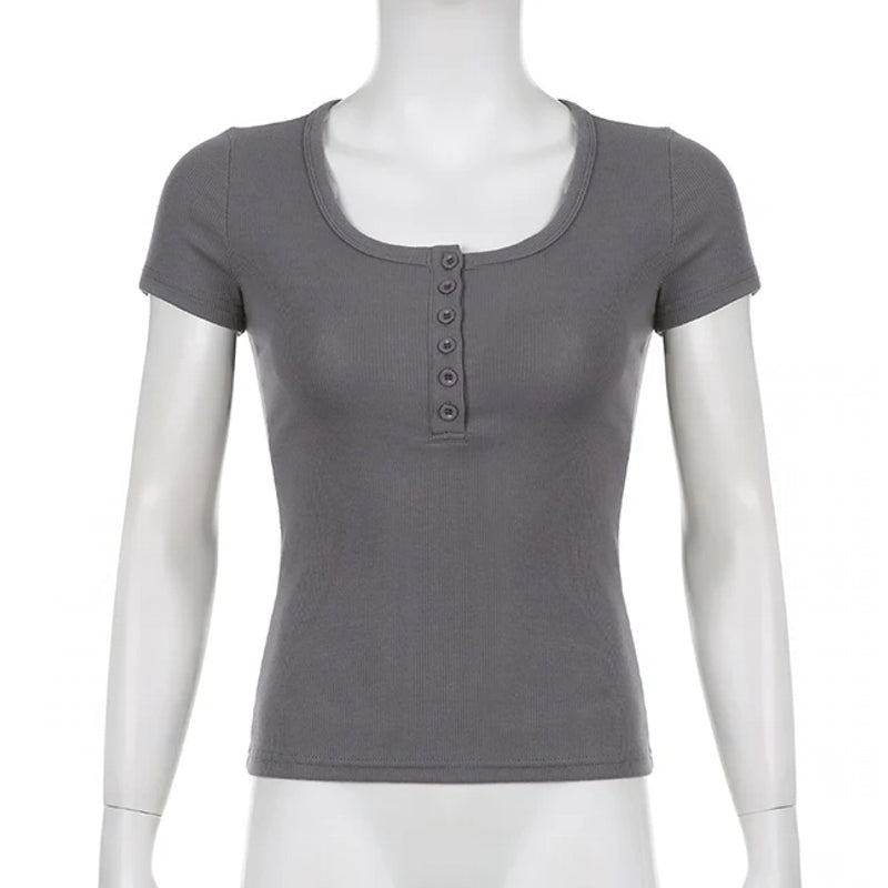 Solid Basic Knit Crop Top For Women Blouses - Tophatter Daily Deals