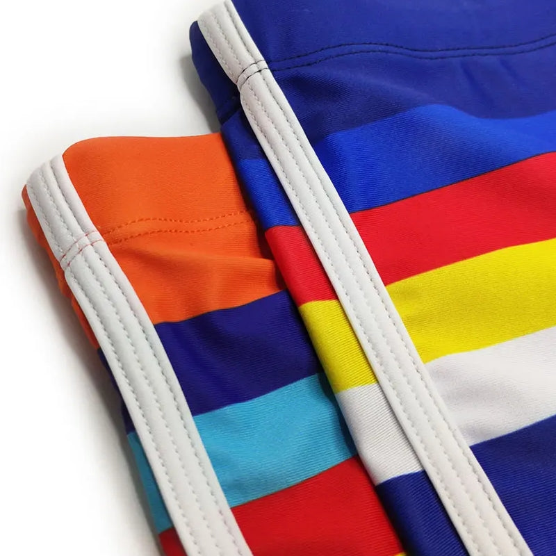 Sexy rainbow Pride Strips Swimwear Pad Push-up Swimsuit - Tophatter Daily Deals