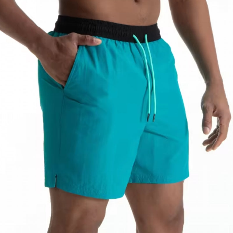 Men Beach Swimming Trunks Cyan Swimsuit - Tophatter Daily Deals