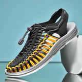 Casual Flat Outdoor Couples Sandals Yellow Men Sandals - Tophatter Daily Deals