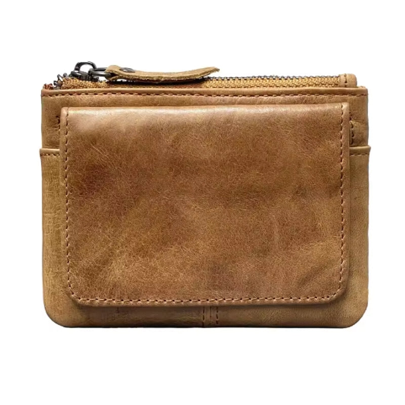 Retro RFID Wallet Small Men Credit ID Card Holder Brown Wallets - Tophatter Daily Deals