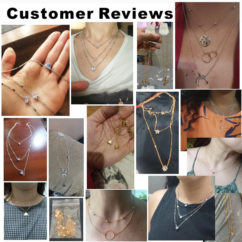 Crystal Zircon Heart Star Charm Pendant Necklace Necklace - Tophatter Daily Deals