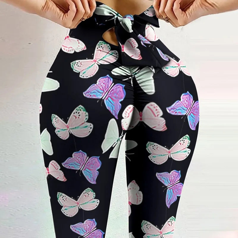 High Waist Sexy Bow Bandage Yoga Pants Leggings - Tophatter Daily Deals