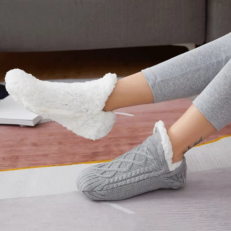 Unisex Slipper Socks Winter Warm Short Cotton Socks - Tophatter Daily Deals