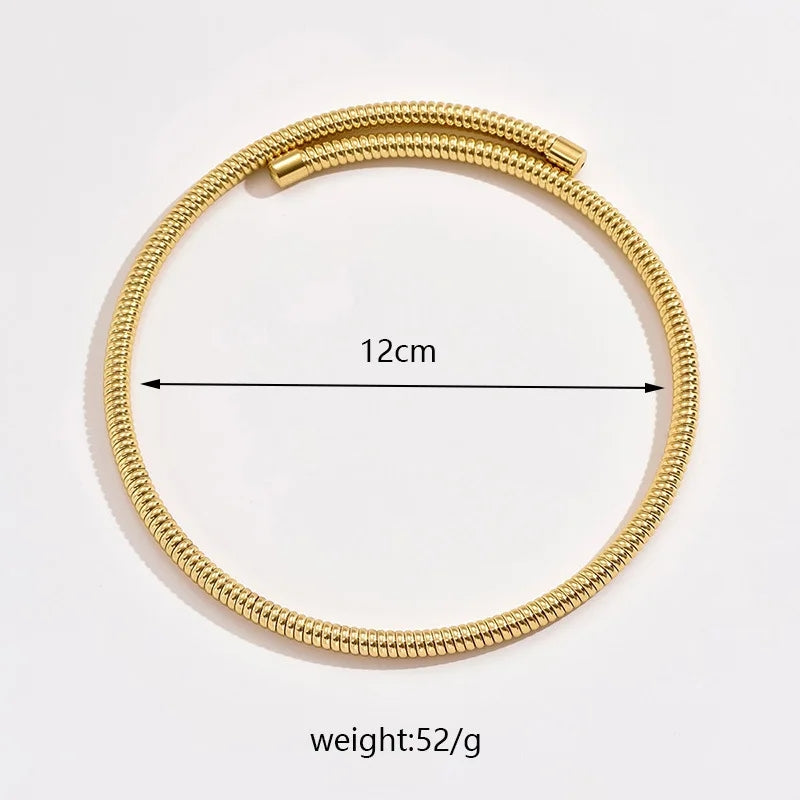 Golden Open Collar Necklace Necklace - Tophatter Daily Deals