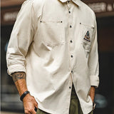 Retro Sleeve Patchwork Pocket Totem Shirt Men's Clothing - Tophatter Daily Deals