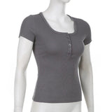 Solid Basic Knit Crop Top For Women Blouses - Tophatter Daily Deals