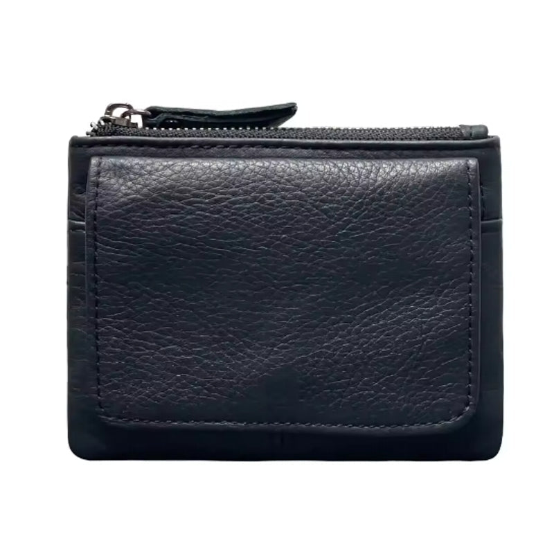 Retro RFID Wallet Small Men Credit ID Card Holder Black Wallets - Tophatter Daily Deals