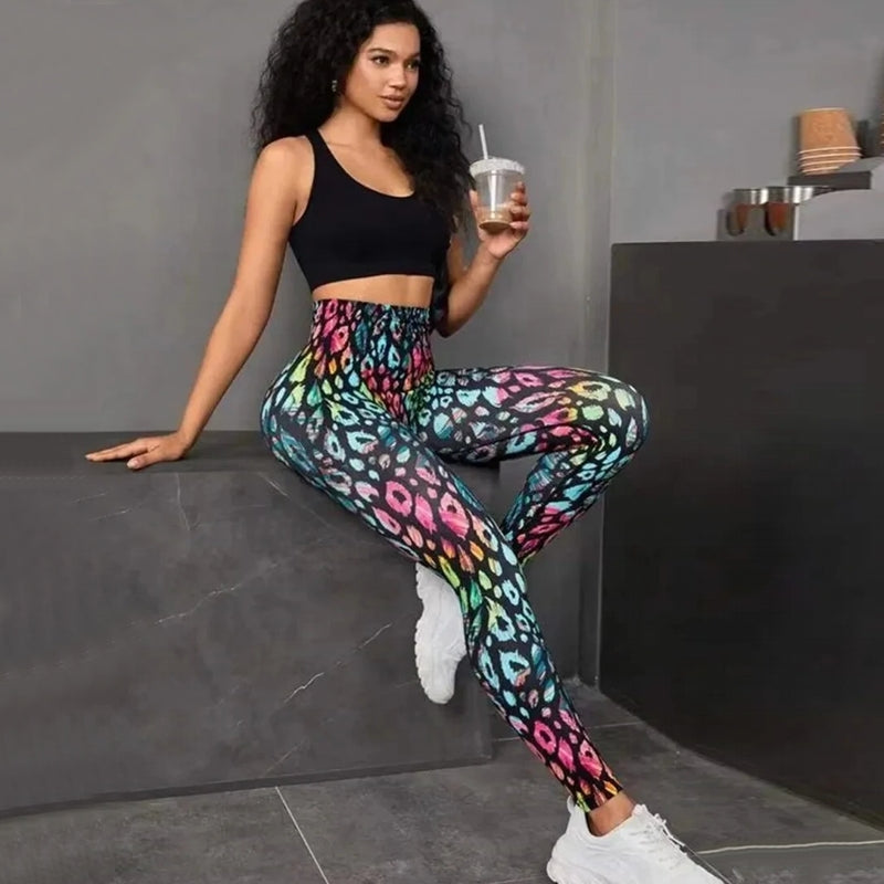 Print Tie Dye Sports Leggings Gym Rainbow Leggings - Tophatter Daily Deals
