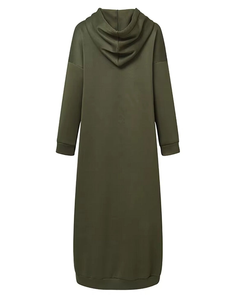 Women Drawstring Robe Hoodies Dress Maxi Dresses - Tophatter Daily Deals