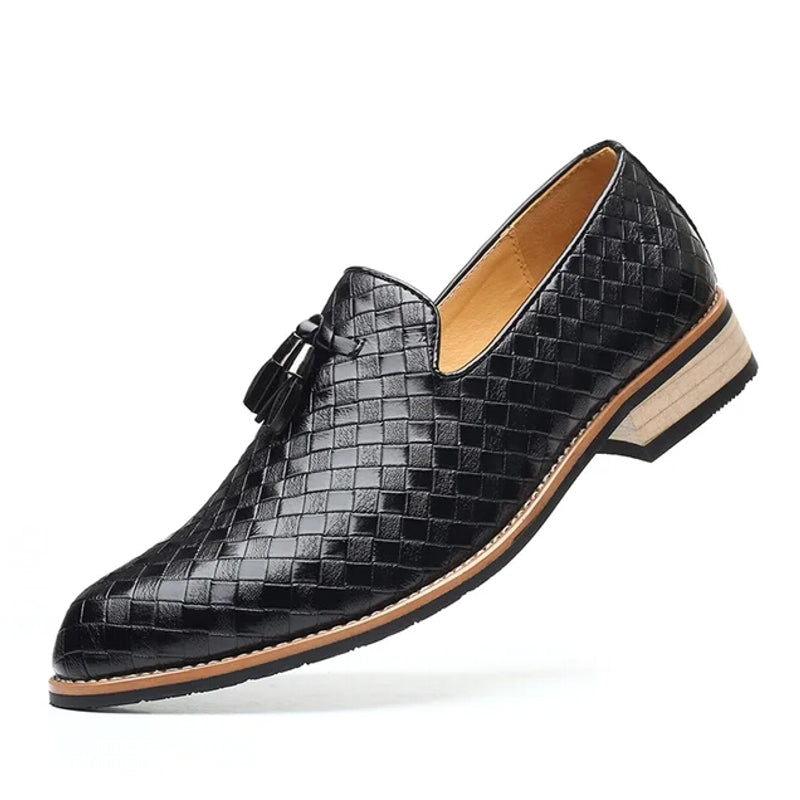 Fashion Comfortable Loafers Office Dress Shoes Black Men Shoes - Tophatter Daily Deals
