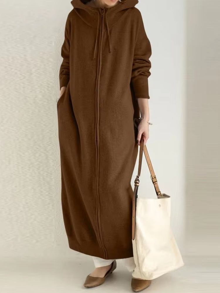 Fashion Hooded Sports Sweatshirt Maxi Dresses - Tophatter Daily Deals