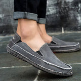 Canvas Loafers Breathable Men Flat Lazy Shoes Loafers - Tophatter Daily Deals