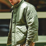 Vintage Thickened Men A1 Bomber Jacket Army Green Men Jackets - Tophatter Daily Deals