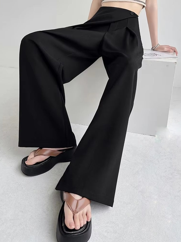 Women High Waist Wide Suit Pants Pants - Tophatter Daily Deals