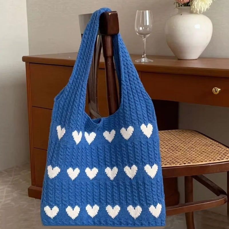 Summer Handmade Woolen Knitted Bag Women Bag - Tophatter Daily Deals
