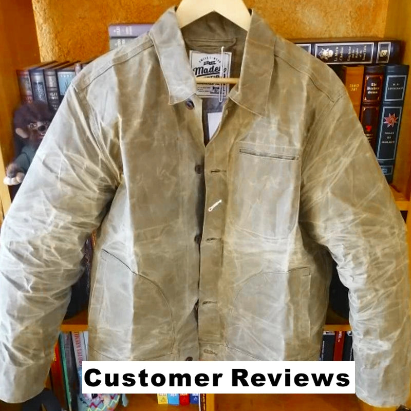 Canvas Oil Wax Men Jackets Khaki Retro Multi-pocket Men's Clothing - Tophatter Daily Deals