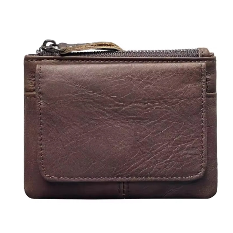 Retro RFID Wallet Small Men Credit ID Card Holder Chocolate Brown Wallets - Tophatter Daily Deals