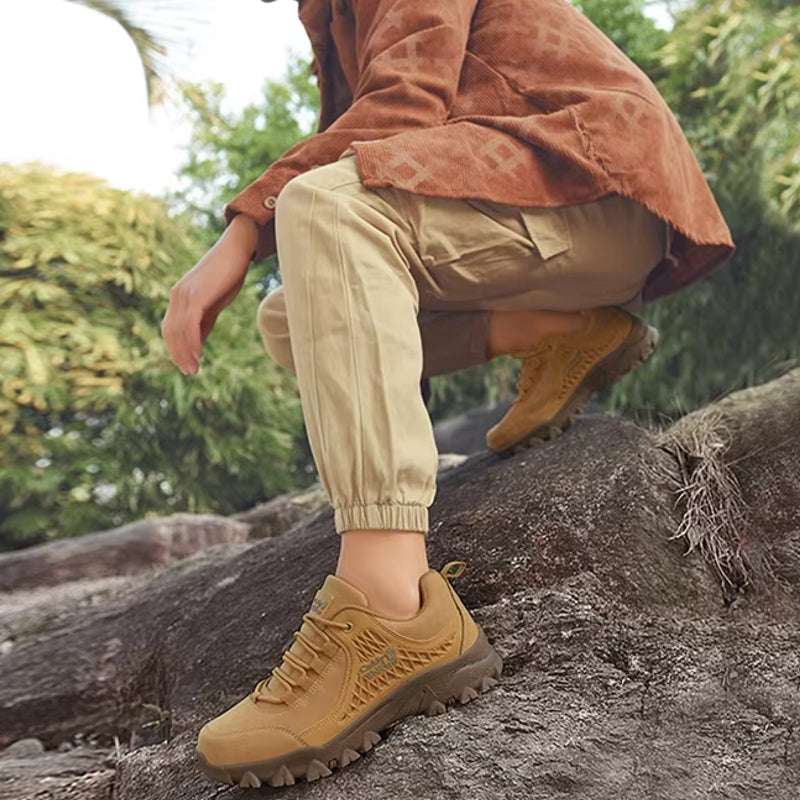 Leather Hiking Anti-Slip Casual Shoes For Men Men Shoes - Tophatter Daily Deals