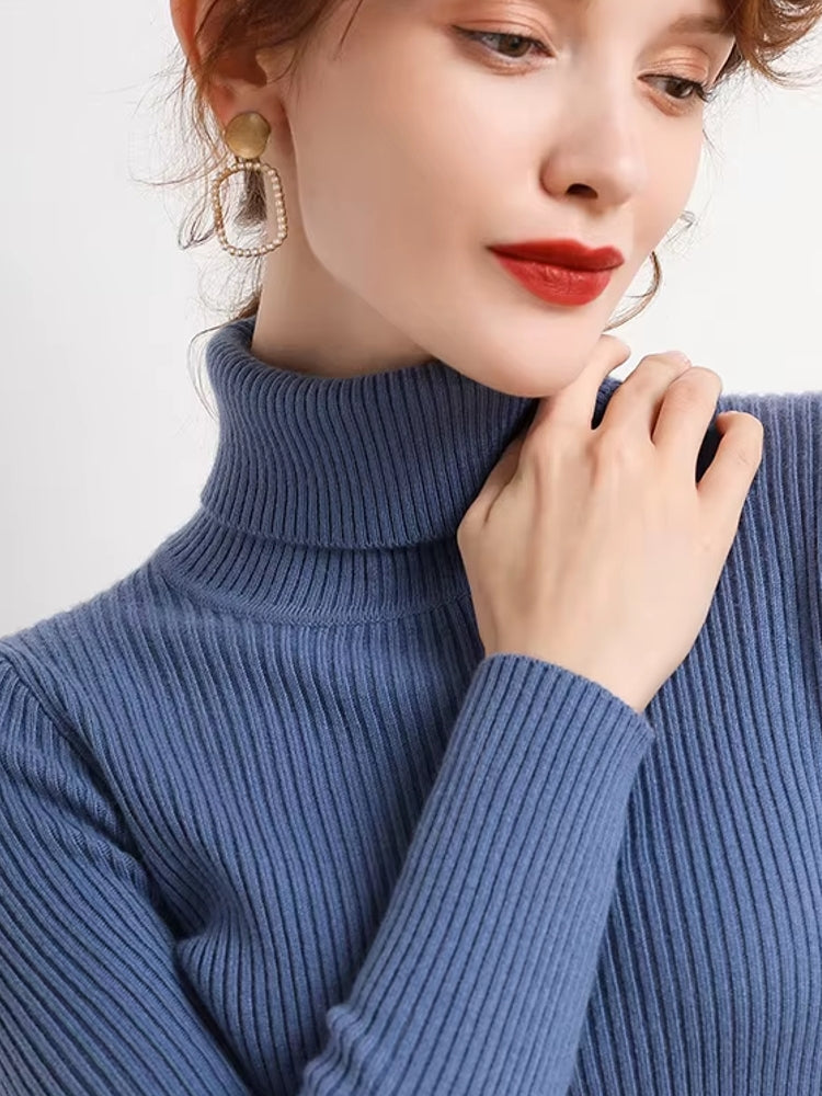 Basic Soft Top Sweaters For Women Blue Blouses - Tophatter Daily Deals