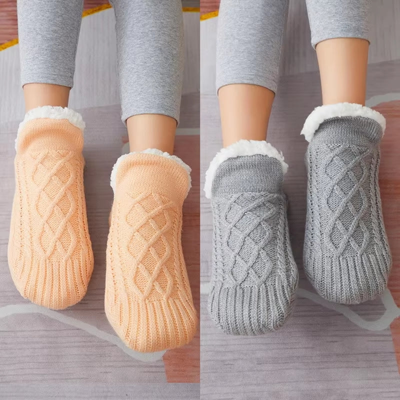 Unisex Slipper Socks Winter Warm Short Cotton Socks - Tophatter Daily Deals