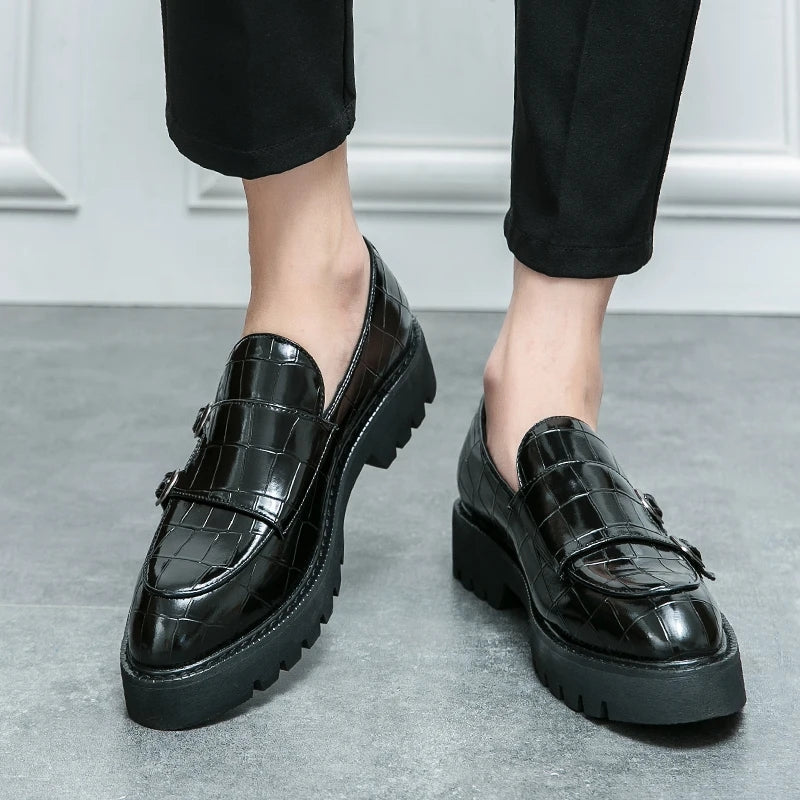 Fashion Monk Strap Loafers Shoes Men Shoes - Tophatter Daily Deals