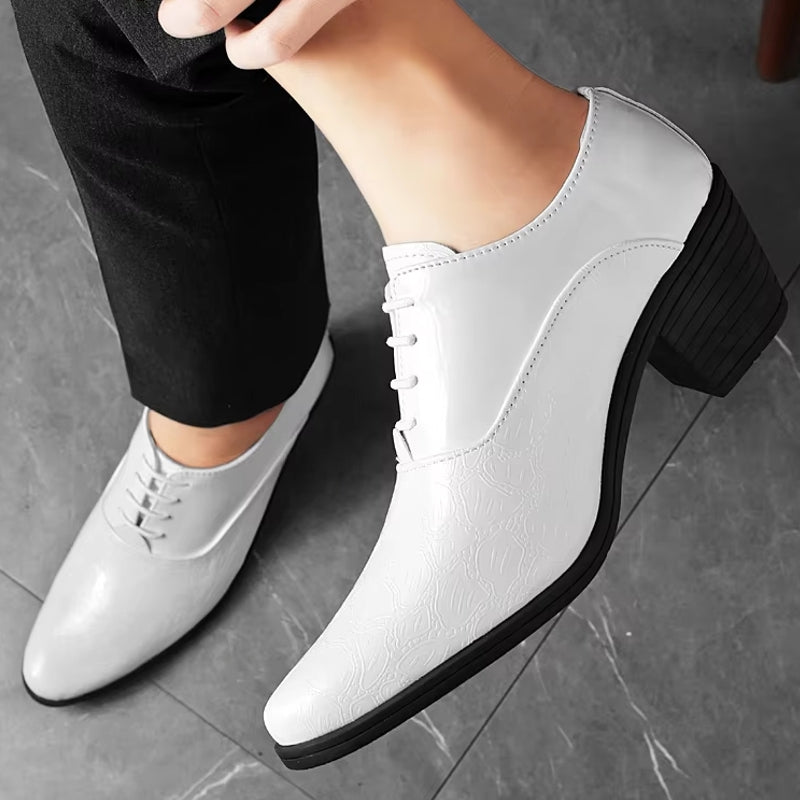 Groom Wedding Shoes Oxford Men Dress Shoes White Men Dresses Shoes - Tophatter Daily Deals