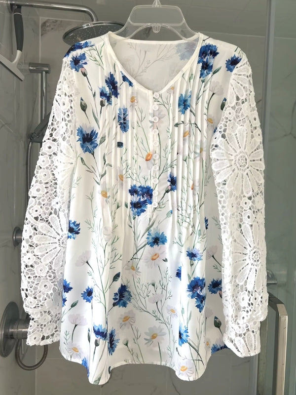 Casual Shirt Women Long sleeve Printed Blouse Blouses - Tophatter Daily Deals