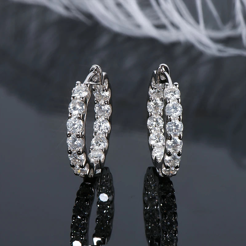 Sparkling Jewelry Hoops Stud Earrings Earrings - Tophatter Daily Deals