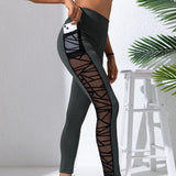 Yoga Fitness Leggings Gray Leggings - Tophatter Daily Deals