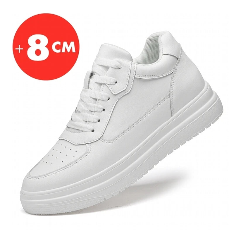 8cm White Black Taller Shoes Men Sneakers - Tophatter Daily Deals