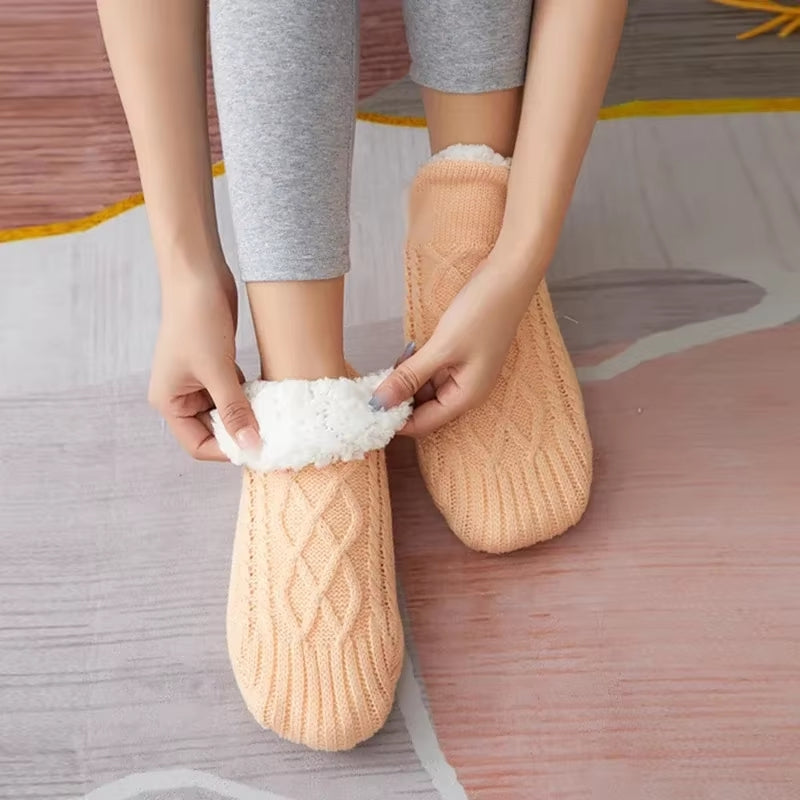 Unisex Slipper Socks Winter Warm Short Cotton Socks - Tophatter Daily Deals