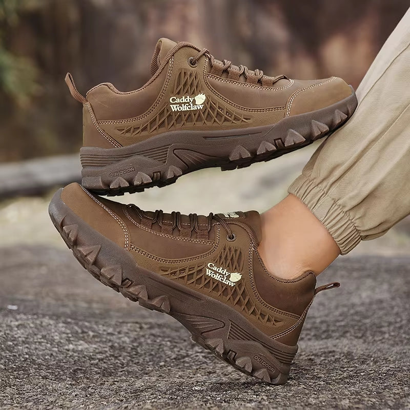 Leather Hiking Anti-Slip Casual Shoes For Men Men Shoes - Tophatter Daily Deals