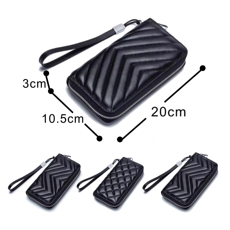 Women Clutch Sheepskin RFID Long Wallet Phone Bag Wallets - Tophatter Daily Deals