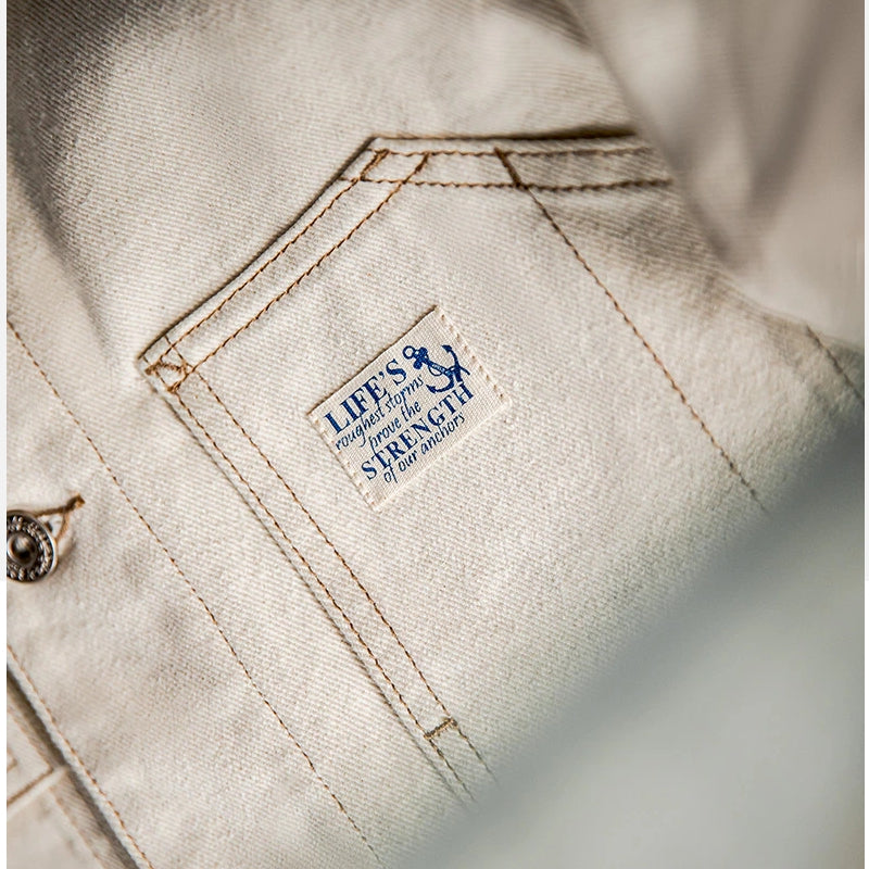 Cotton Lapel Jackets Multi-pocket Short Parkas Men Jackets - Tophatter Daily Deals