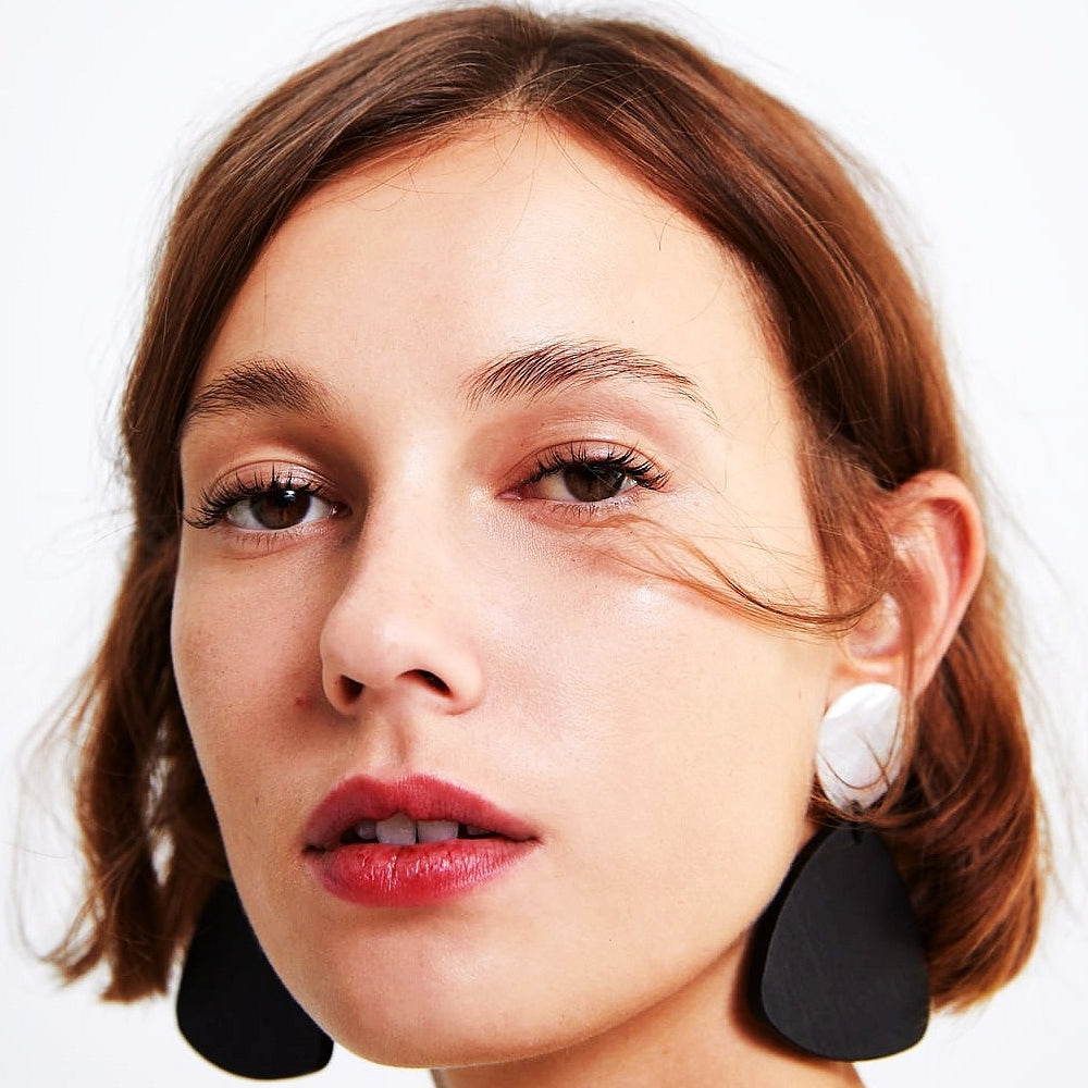 Wooden Triangular Exaggerated Earrings EARRINGS - Tophatter Daily Deals