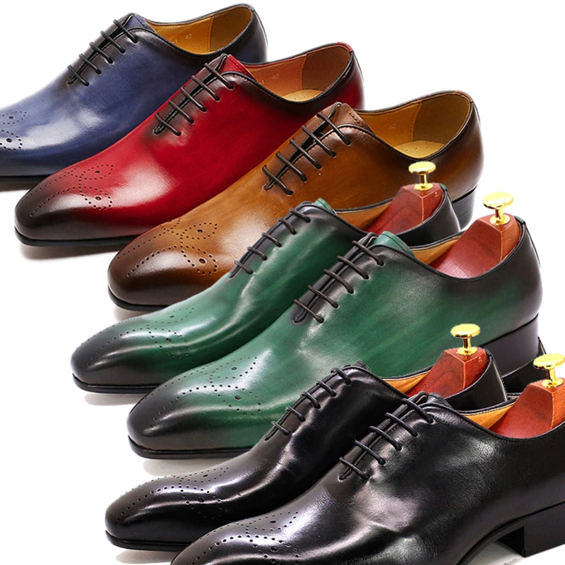 Genuine Calf Leather Men Dress Shoes Men Shoes - Tophatter Daily Deals