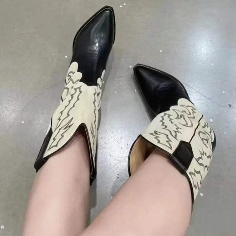 Women Retro Style Cowboy Boots Boots - Tophatter Daily Deals