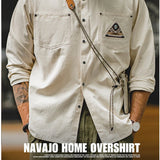 Retro Sleeve Patchwork Pocket Totem Shirt Men's Clothing - Tophatter Daily Deals