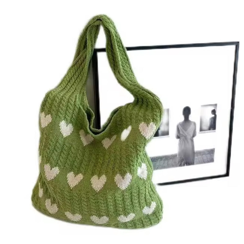 Summer Handmade Woolen Knitted Bag Women Bag - Tophatter Daily Deals
