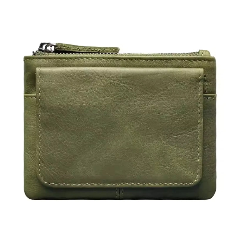 Retro RFID Wallet Small Men Credit ID Card Holder Green Wallets - Tophatter Daily Deals