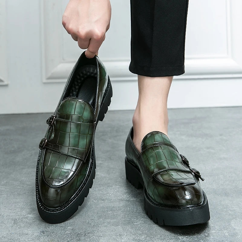 Fashion Monk Strap Loafers Shoes Men Shoes - Tophatter Daily Deals