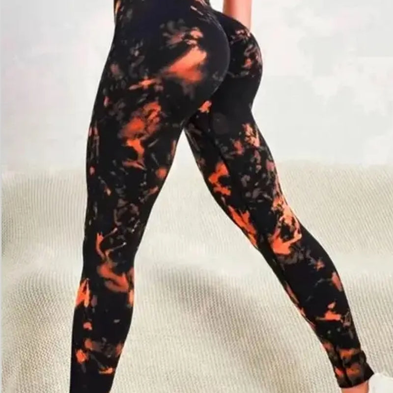Print Tie Dye Sports Leggings Gym Geometric Leggings - Tophatter Daily Deals