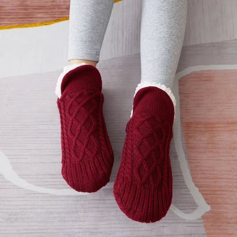 Unisex Slipper Socks Winter Warm Short Cotton Socks - Tophatter Daily Deals