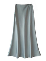 Smooth and silky Hip Wrap Zipper Skirt For Office Lady Light Blue Midi Dresses - Tophatter Daily Deals